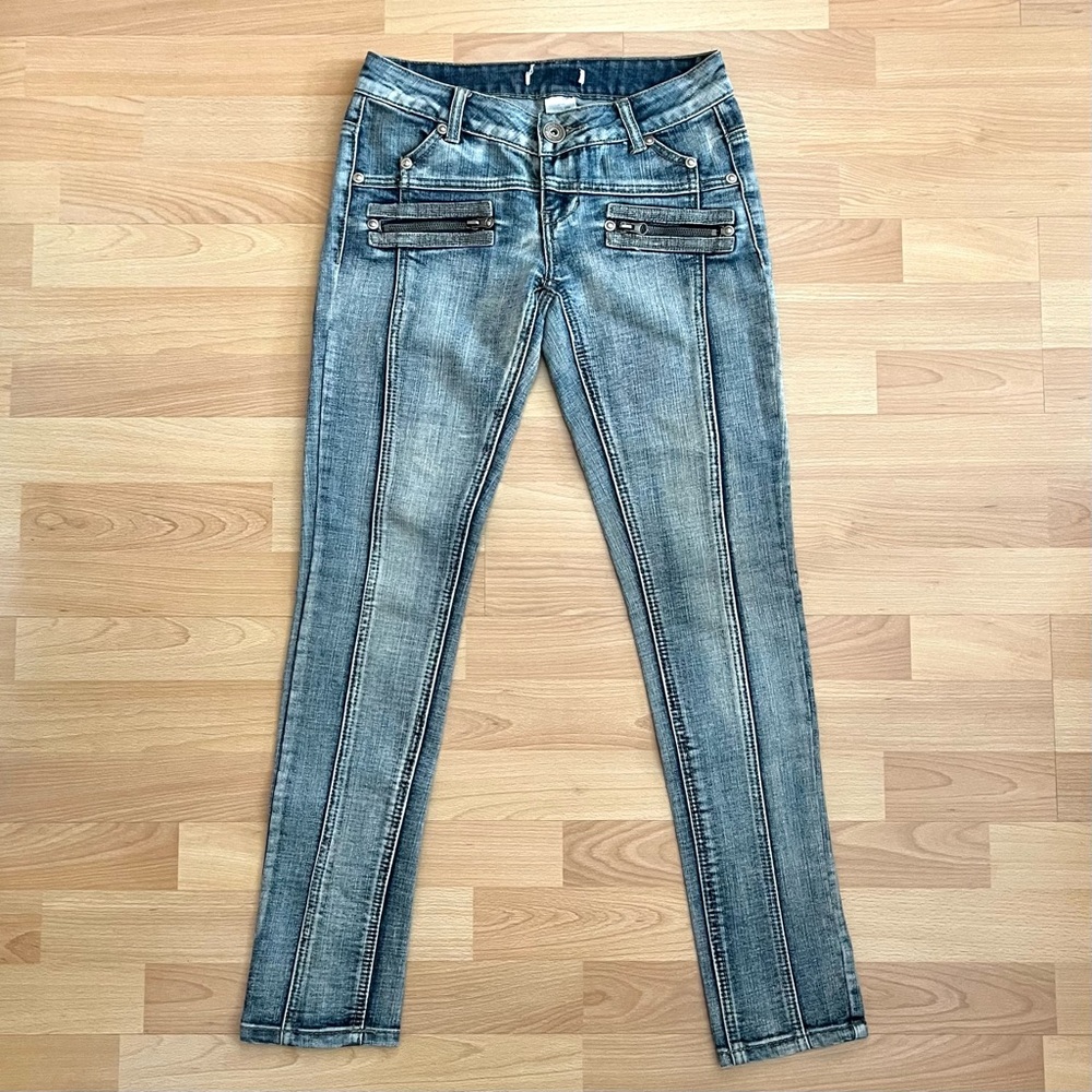Bongo Moto Low-Rise Skinny Jeans
